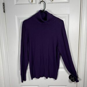 Apt.9 Deep Purple Turtleneck Sweater